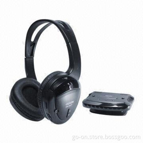 VHF Wireless Stereo Headset with Adjustable Headband and Double PLL System